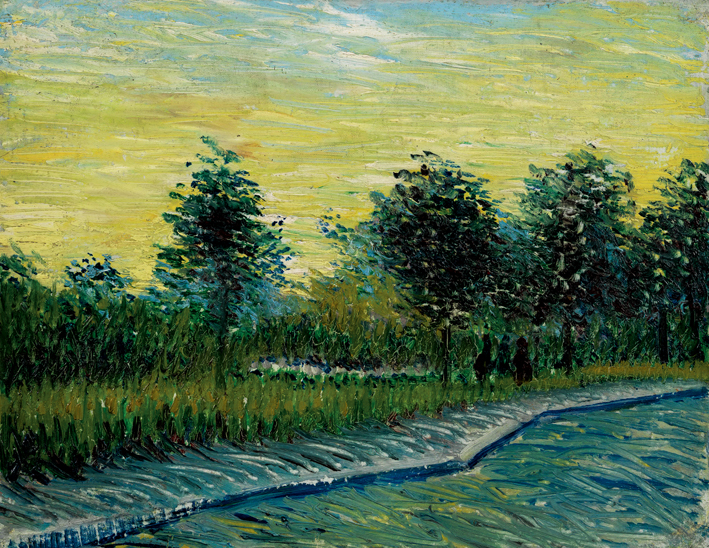  文森特·威廉·梵高  Vincent Willen Van Gogh —— 落日中的圣皮尔一角